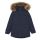 Color Kids Winter Parka W. Fake Fur, total eclipse