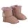 En Fant lambskin booties, old rose