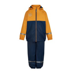 Color kids rain set w. fleece, Cadmium Yellow