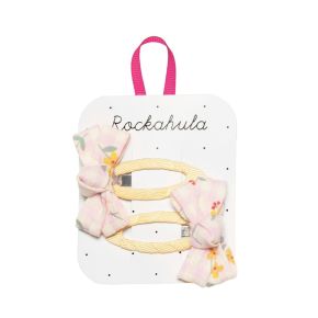 Rockahula Buttercup Gingham Twisty Bow Clips