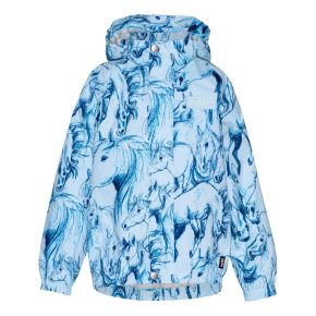Molo Waiton windbreaker jacket, sky blue horses