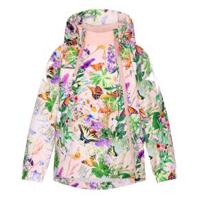 Molo Hopla mid-season jacket, wild butterflies