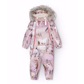 Molo Pyxis fur snowsuit, dreamy horses