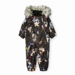 Molo Pyxis fur snowsuit, paisley flowers