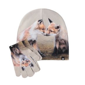 Molo Kaya mössa och handskar, fox cubs