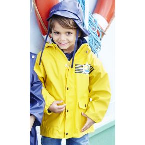 Celavi raincoat with jersey lining, yellow