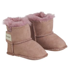 En Fant lambskin booties, old rose