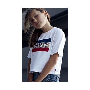 Levi´s SS high rise tee, white