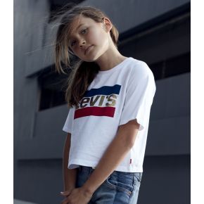 Levi´s SS high rise tee, white