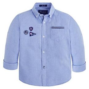 Mayoral light blue collared shirt