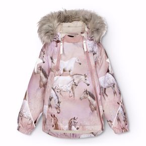 Molo Hopla Fur winter jacket, dreamy horses