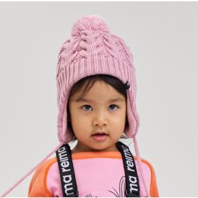 Reima Paljakka wool hat, grey pink