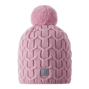 Reima Nyksund merino wool beanie, grey pink