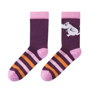 Reima Moomin Randig wool-mix socks, deep purple