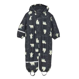 Celavi rainsuit with fleece lining, navy