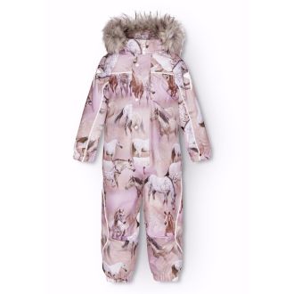 Molo Polaris Fur winter overall, dreamy horses