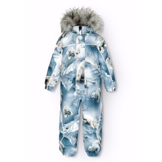 Molo Polaris Fur winter overall, polar bear joy