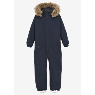 Color Kids Coverall W. Fake Fur, total eclipse