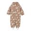 Celavi rainsuit with fleece lining, tawny brown