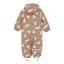 Celavi rainsuit with fleece lining, tawny brown