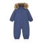 Color Kids - Coverall W. Fake Fur, Vintage Indigo