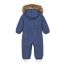 Color Kids - Coverall W. Fake Fur, Vintage Indigo