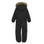 Color Kids Coverall W. Fake Fur, Black