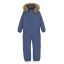 Color Kids - Coverall W. Fake Fur, Vintage Indigo