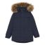 Color Kids Winter Parka W. Fake Fur, total eclipse