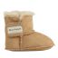 En Fant lambskin booties, camel