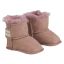 En Fant lambskin booties, old rose