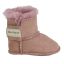 En Fant lambskin booties, old rose