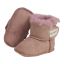 En Fant lambskin booties, old rose